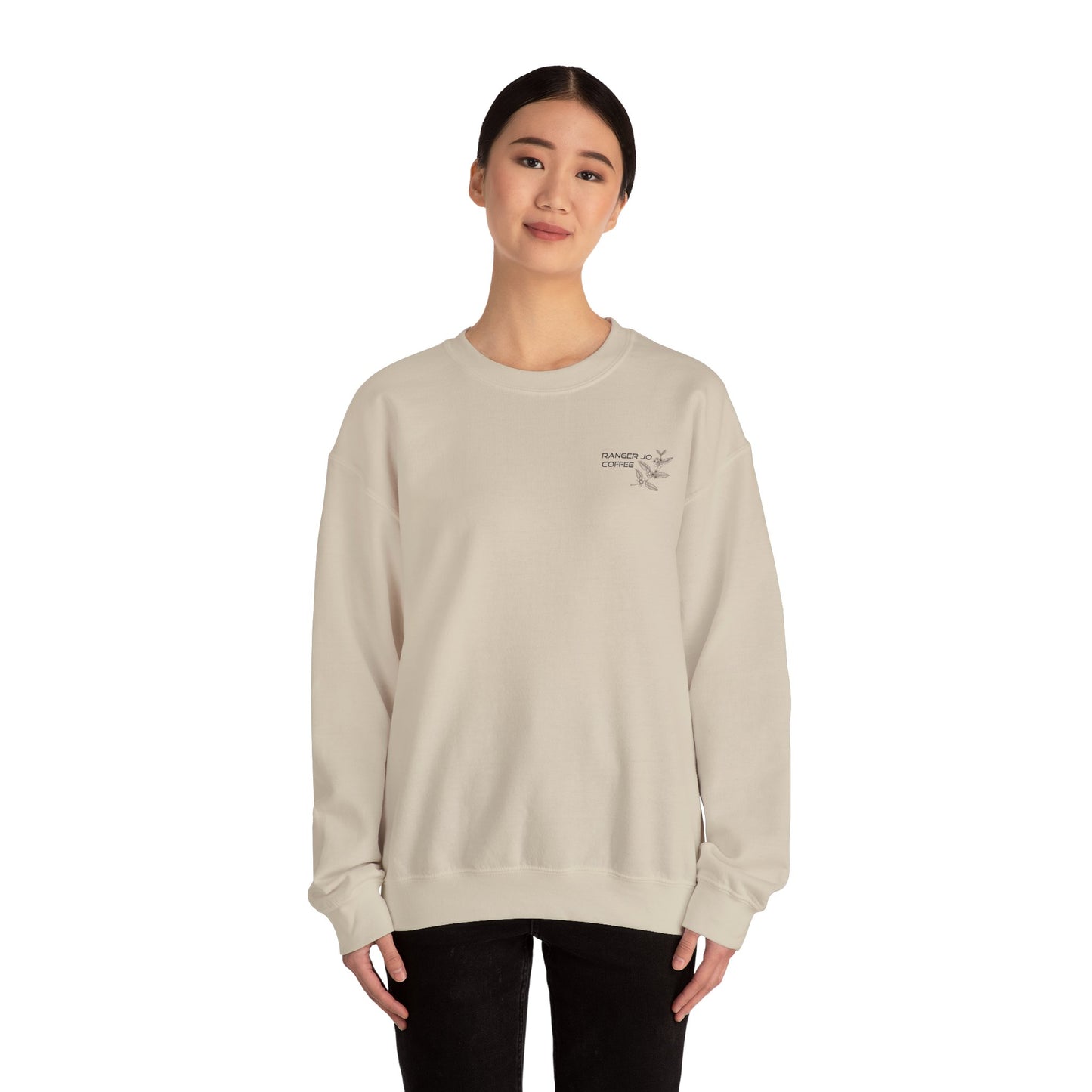 Ranger Jo Coffee Crewneck Sweatshirt | Cozy Unisex Pullover for Coffee Lovers | Perfect Gift for Holidays & Casual Outfits