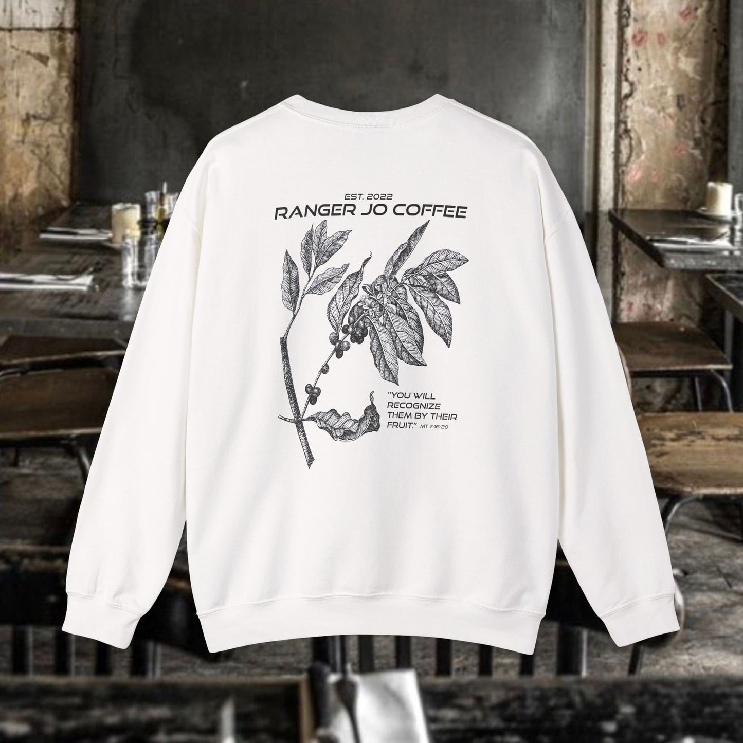 Ranger Jo Coffee Crewneck Sweatshirt | Cozy Unisex Pullover for Coffee Lovers | Perfect Gift for Holidays & Casual Outfits