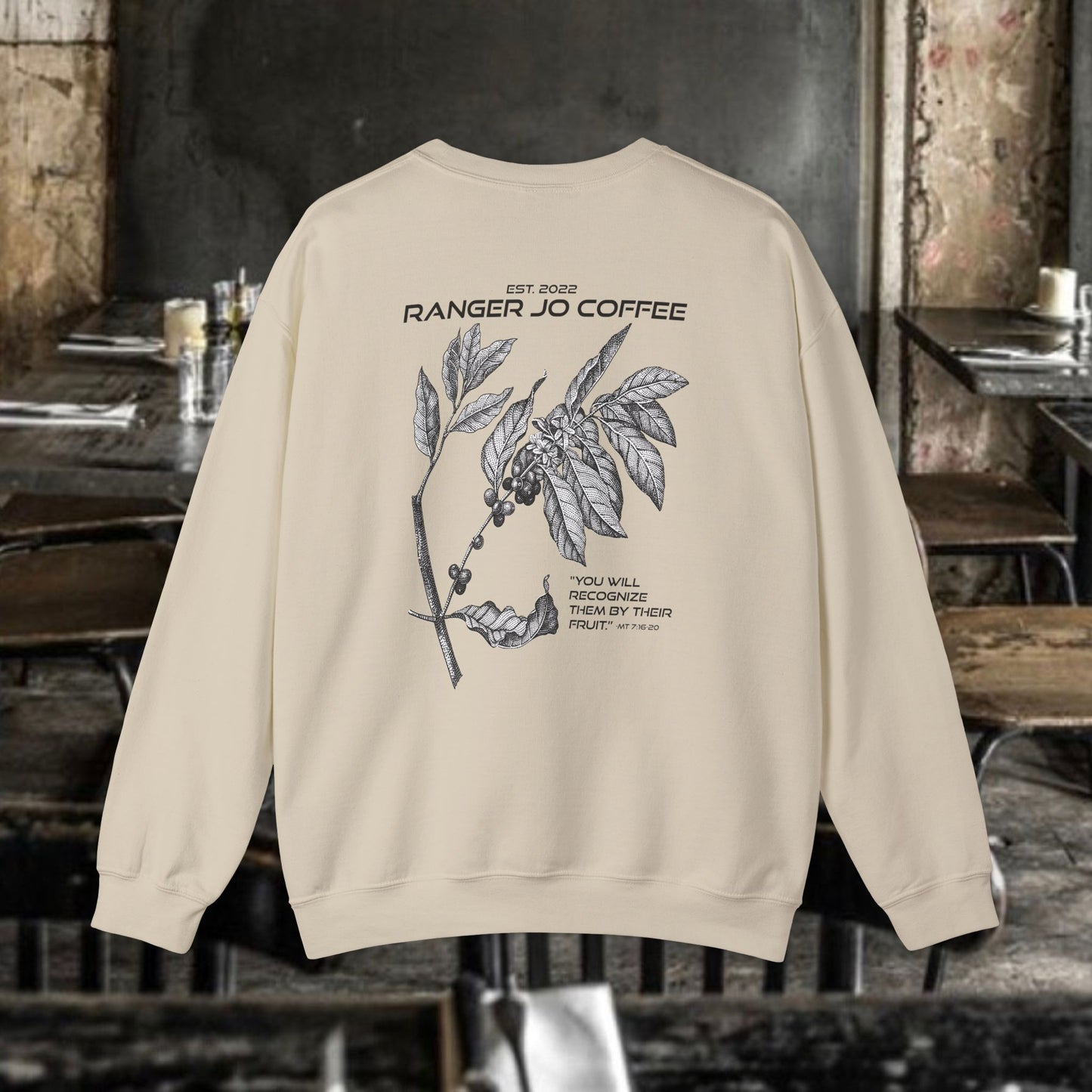 Ranger Jo Coffee Crewneck Sweatshirt | Cozy Unisex Pullover for Coffee Lovers | Perfect Gift for Holidays & Casual Outfits