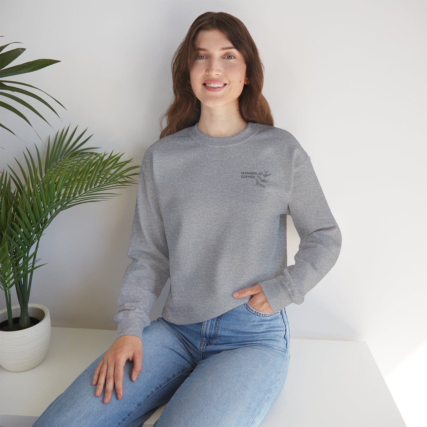 Ranger Jo Coffee Crewneck Sweatshirt | Cozy Unisex Pullover for Coffee Lovers | Perfect Gift for Holidays & Casual Outfits