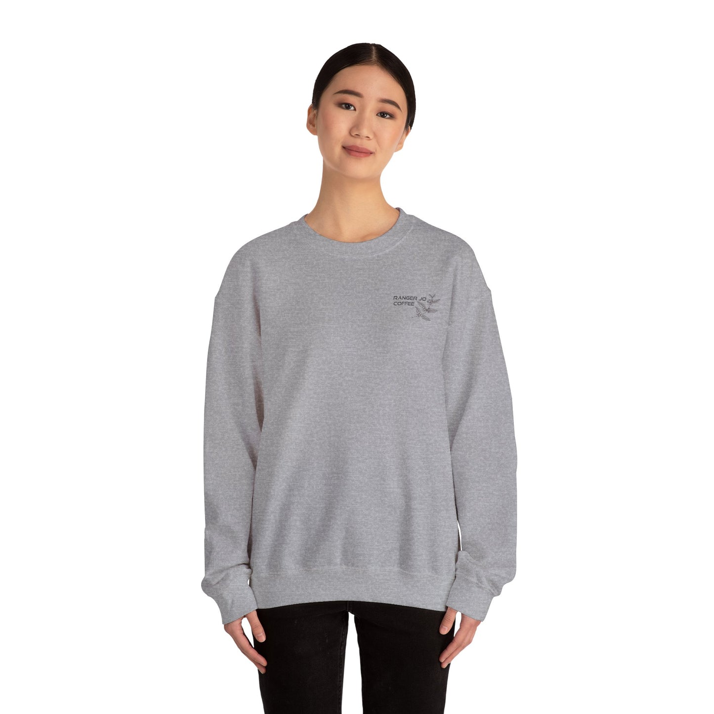 Ranger Jo Coffee Crewneck Sweatshirt | Cozy Unisex Pullover for Coffee Lovers | Perfect Gift for Holidays & Casual Outfits