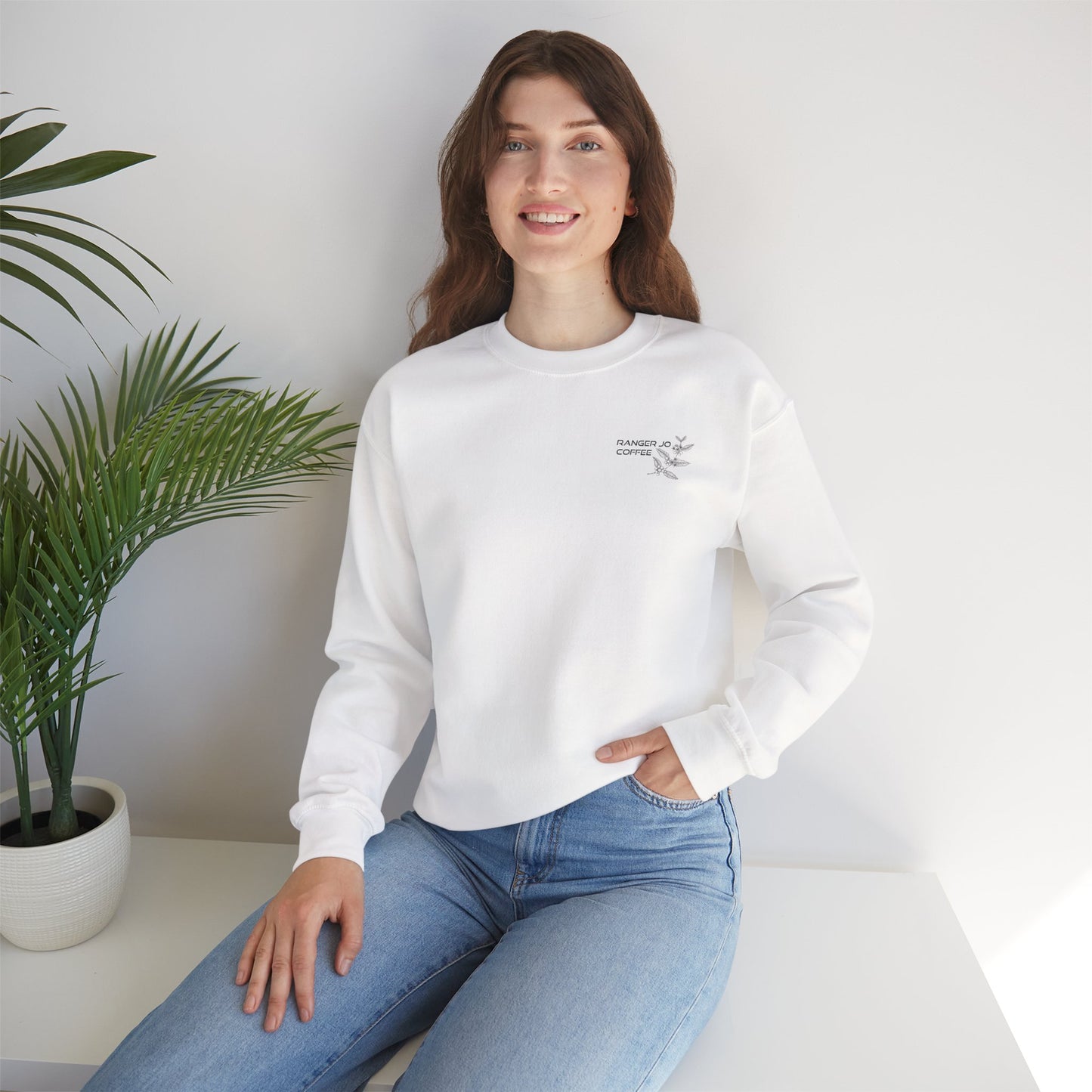 Ranger Jo Coffee Crewneck Sweatshirt | Cozy Unisex Pullover for Coffee Lovers | Perfect Gift for Holidays & Casual Outfits